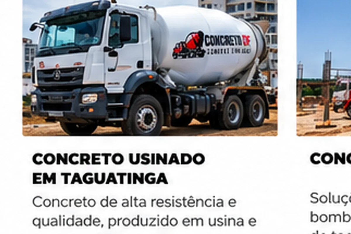 Concreto usinado e obra em Taguatinga