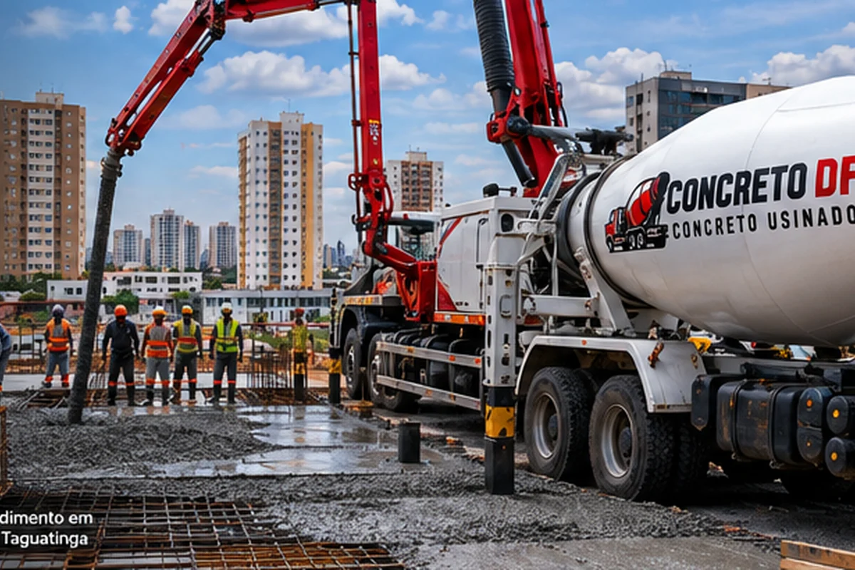 Concreto usinado e obra em Taguatinga